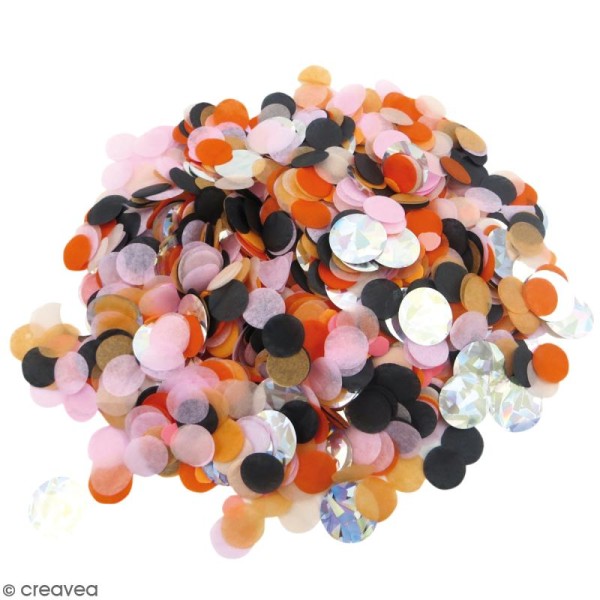 Confettis ronds Halloween - Multicolore - Photo n°1