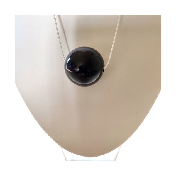 Perle magique en résine noir - 30mm – vendu à l’unité - Photo n°2