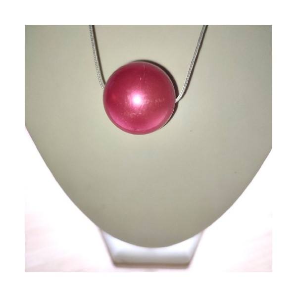 Perle magique en résine rose / fuchsia - 30mm – vendu à l’unité - Photo n°1