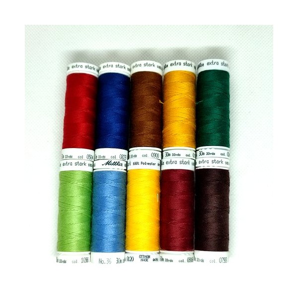 10 Bobines de fil extra fort - extra stark - multicolore - METTLER - 15 - Photo n°1