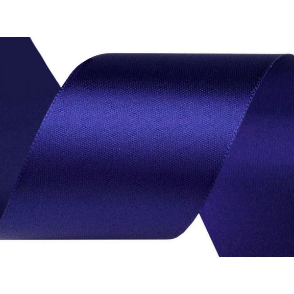 20m Rich Blue ruban satin double face Largeur 50mm, Rubans-couleur unique, Mercerie - Photo n°2