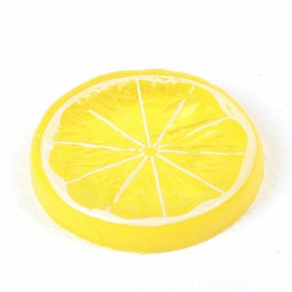 4pc Slice, Piece Lemon D-5cm Slices, Modèle, Artificiel, Cuisine de fête, Fruits, Artificiel, Jaune, - Photo n°3