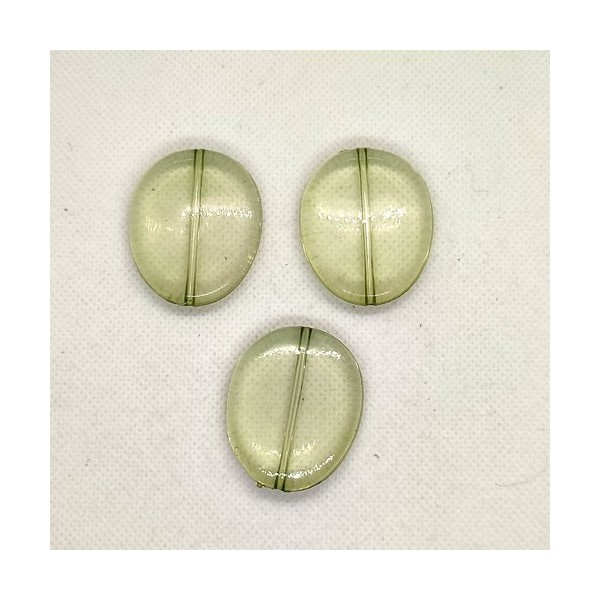 3 Perles en résine vert - 32x38mm - Photo n°1