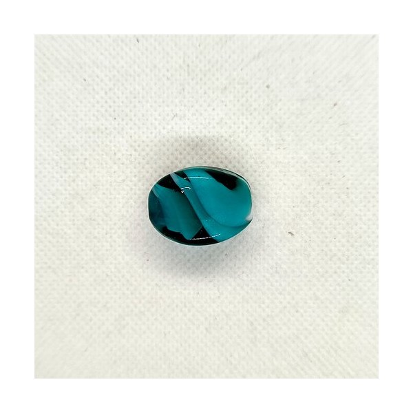 1 Perle en verre - bleu ± 17x25mm - Photo n°1