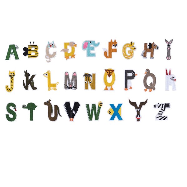 LOT 26 APPLIQUES THERMOCOLLANTS :alphabet complet hauteur entre 4 et 5cm (01) - Photo n°1