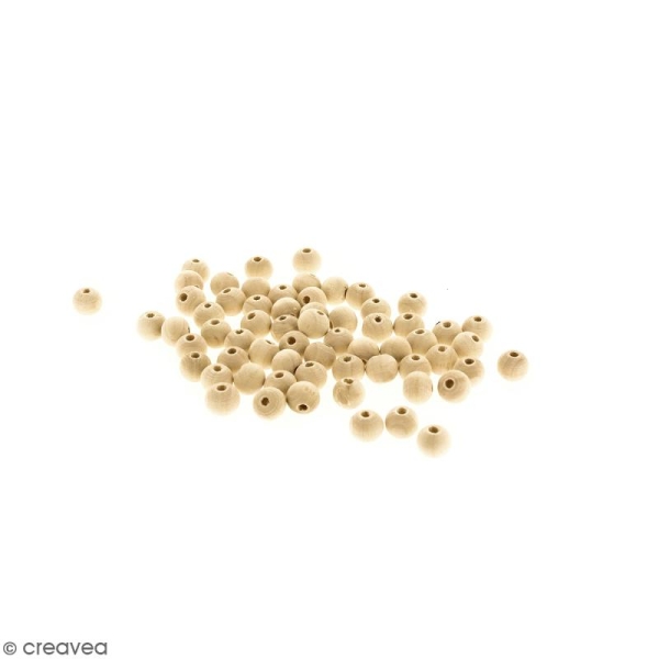 Perles en bois - 10 mm - 100 pcs - Photo n°1
