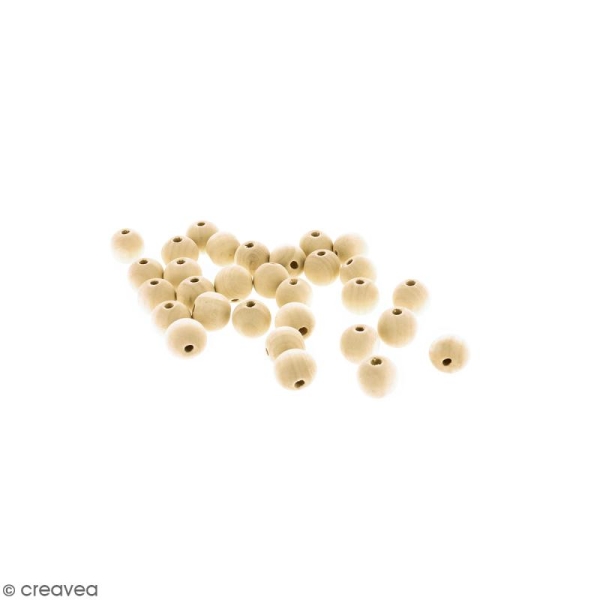 Perles rondes en bois - 16 mm - 20 pcs - Photo n°1