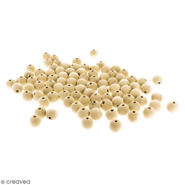 Perles rondes en bois - 16 mm - 100 pcs - Photo n°1