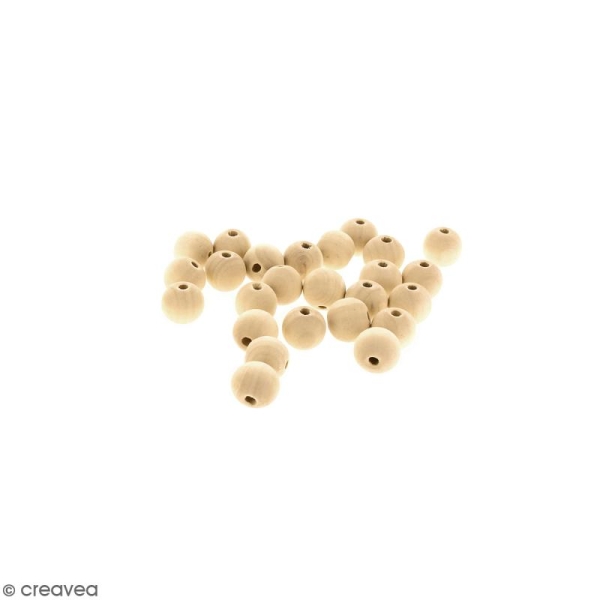 Perles en bois - 18 mm - 20 pcs - Photo n°1