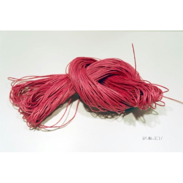 Coton ciré 1 millimètre par 70 mètres  Rose sari - Photo n°1