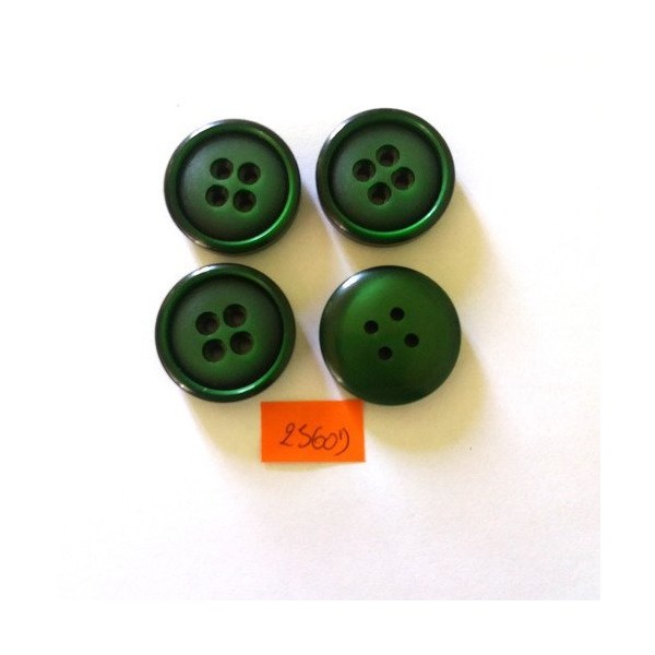 4 Boutons en résine vert - vintage - 31mm - 2560D - Photo n°1