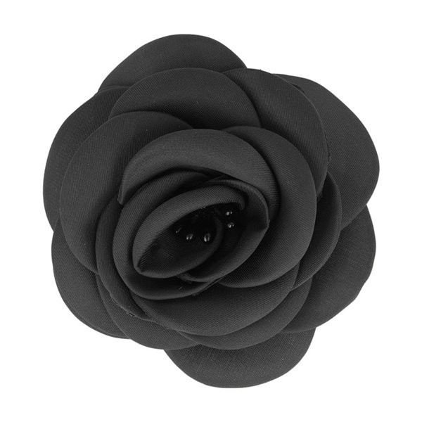 Broche fleur pistils noir 8cm - Photo n°1