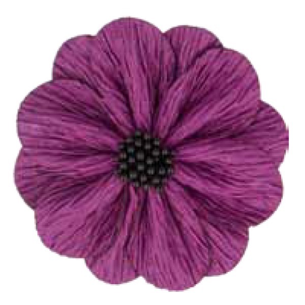 Fleur coquelicot lilac sur broche 8cm - Photo n°1