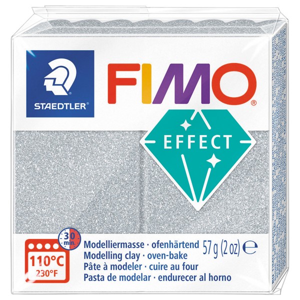 Pâte Fimo Effect Paillettes - Argent 812 - 57 g - Photo n°1