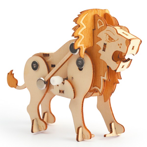 Maquette 3D Mécanique en bois - Lion - Photo n°5