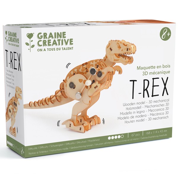 Maquette 3D Mécanique en bois - T-Rex - Photo n°1
