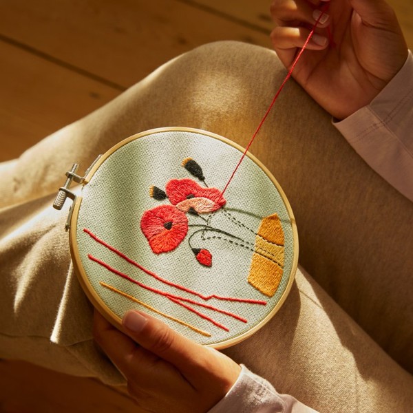 Kit DIY Broderie Mindful Making - Champ de Coquelicots - 2 pcs - Photo n°2