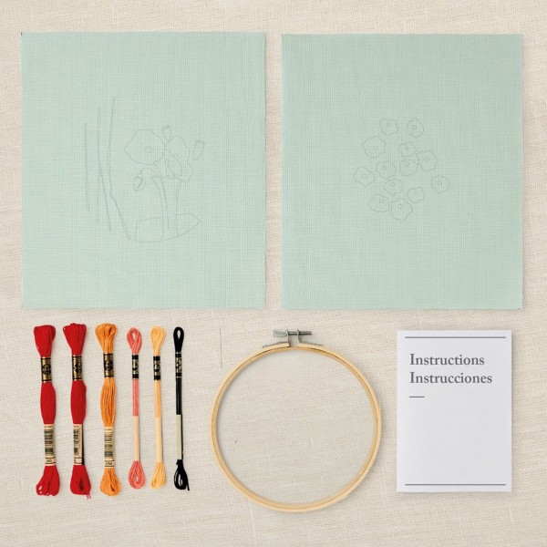 Kit DIY Broderie Mindful Making - Champ de Coquelicots - 2 pcs - Photo n°3