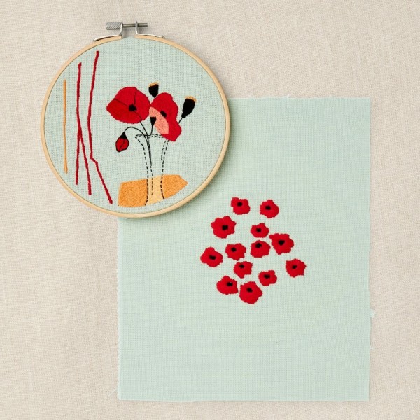 Kit DIY Broderie Mindful Making - Champ de Coquelicots - 2 pcs - Photo n°4