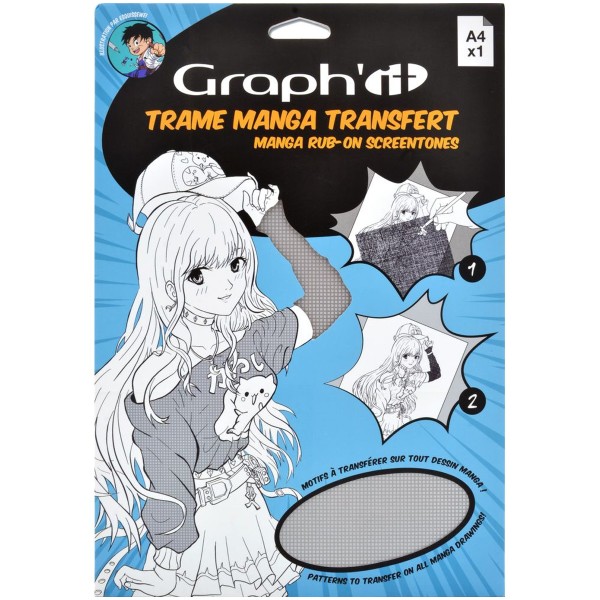 Motif de transfert Manga - Tartan - A4 - Photo n°1