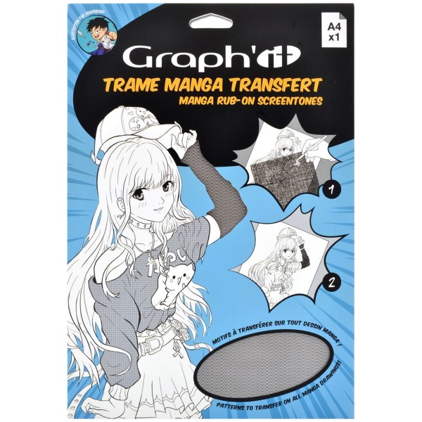 Motif de transfert Manga - Laine - A4 - Photo n°1