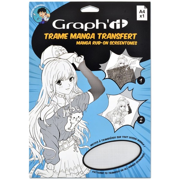 Motif de transfert Manga - Points dégradés - A4 - Photo n°1
