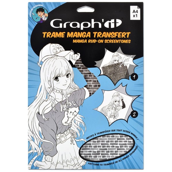 Motif de transfert Manga - Brique - A4 - Photo n°1