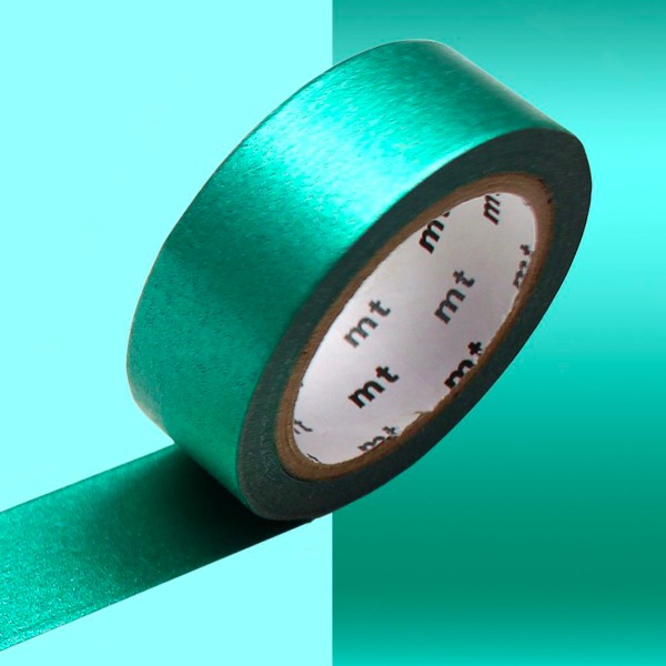 Masking Tape - Uni Métallisé - Turquoise - 15 mm - 7 m - Photo n°2