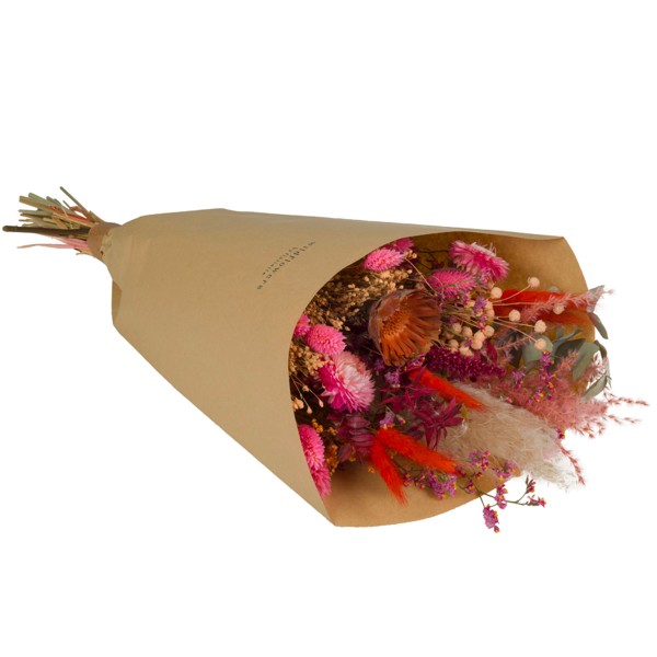 Bouquet de Fleurs séchées - Terra Pink - Moyen modèle  - 55 cm - Photo n°1