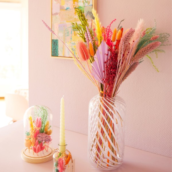 Bouquet de fleurs séchées - Terra Pink - Grand modèle - 65 cm - Photo n°2