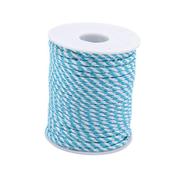 Lot de 1 m de fil nylon polyester bleu - Photo n°1