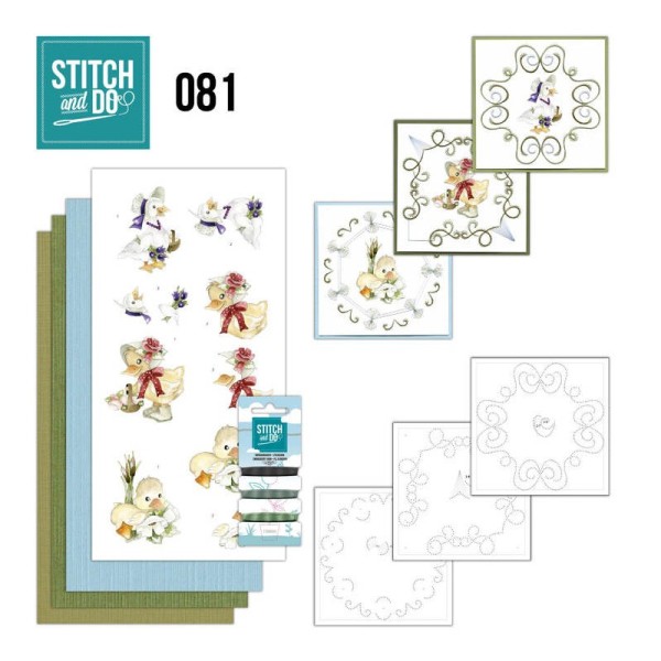 Stitch and do 81 - kit Carte 3D broderie - canetons - Photo n°1