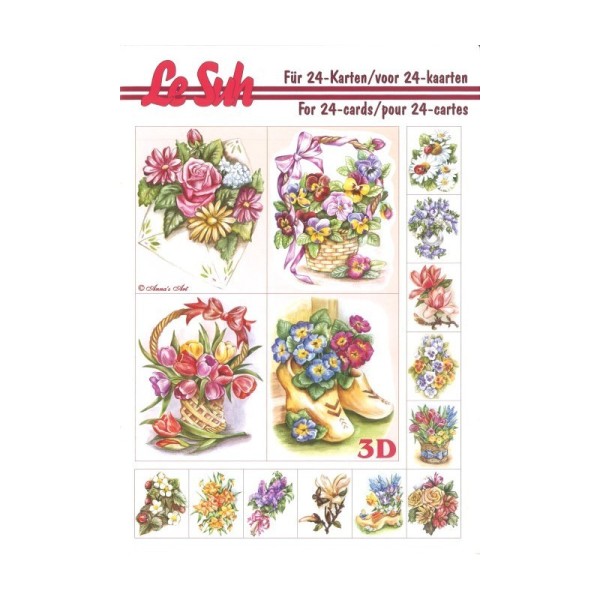 Carte 3D livret A5 - 24 cartes - bouquet fleurs - 345615 - Photo n°1