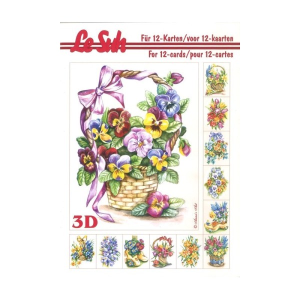Carte 3D livret A5 à découper - 12 cartes - fleurs de printemps - 345609 - Photo n°1