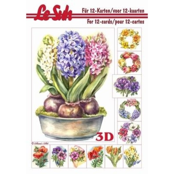 Carte 3D livret A5 à découper 12 cartes - 345651 - bouquets de fleurs - Photo n°1