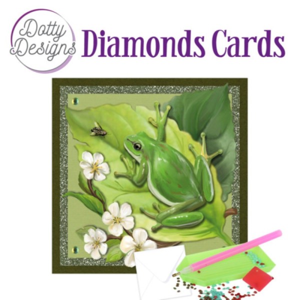Carte Broderie Diamant - Grenouille - DDDC1075 - Photo n°1