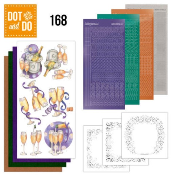 Dot and do 168 - kit Carte 3D - Champagne - Photo n°1