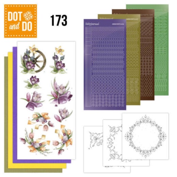 Dot and do 173 - kit Carte 3D - Fleurs de printemps mauves - Photo n°1