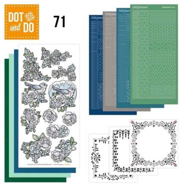 Dot and do 071 - kit Carte 3D - Fleurs blanches - Photo n°1