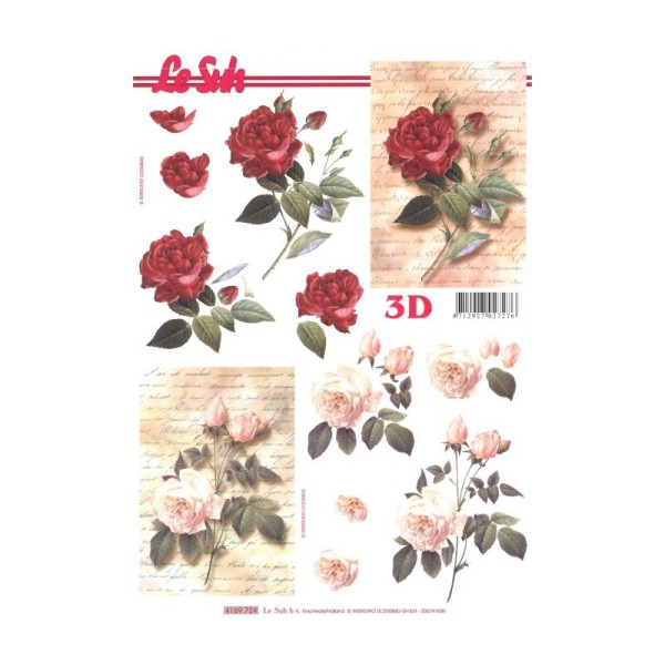 Carte 3D à découper - roses - 4169724 - Photo n°1
