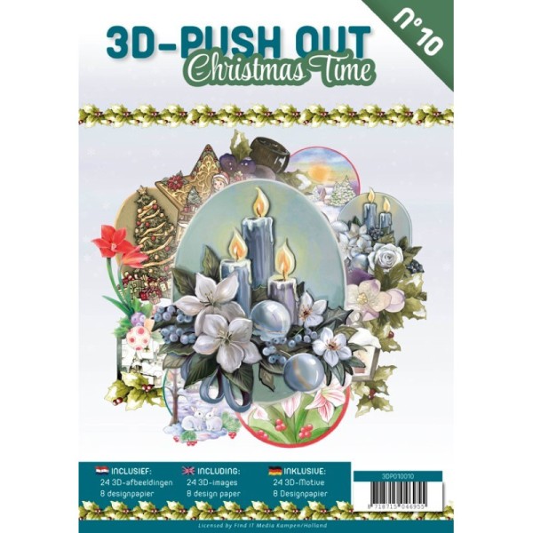 Carte 3D livre A4 prédécoupé N°10 - Temps de Noël 24 images + papiers - Photo n°1