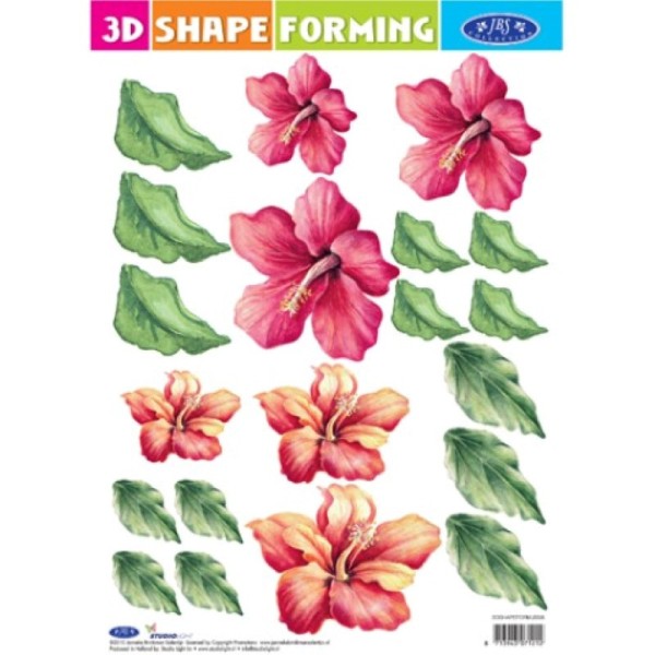 3D Shape forming à découper - Hibiscus bicolore - Photo n°1