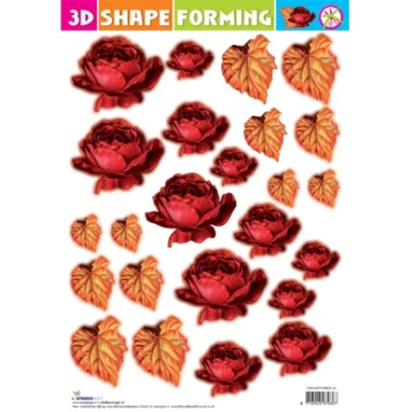 3D Shape forming prédécoupé - Roses d'automne - Photo n°1