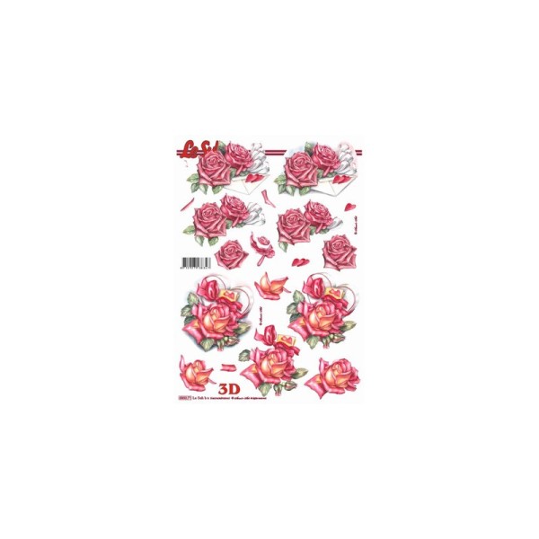 Carte 3D prédéc. - roses roses - 680071 - Photo n°1
