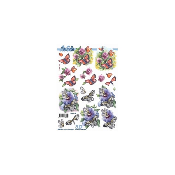 Carte 3D prédéc. - papillons fleurs - 680075 - Photo n°1