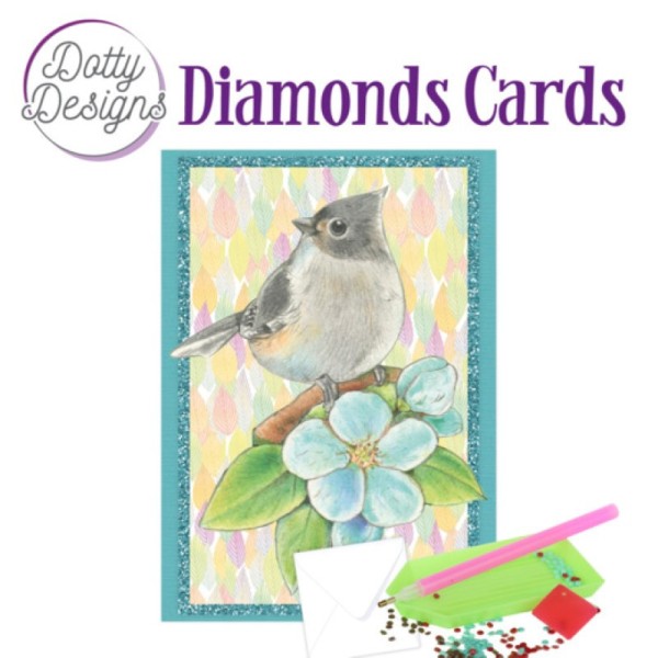 Carte Broderie Diamant - Oiseaux sur branche - DDDC1084 - Photo n°1