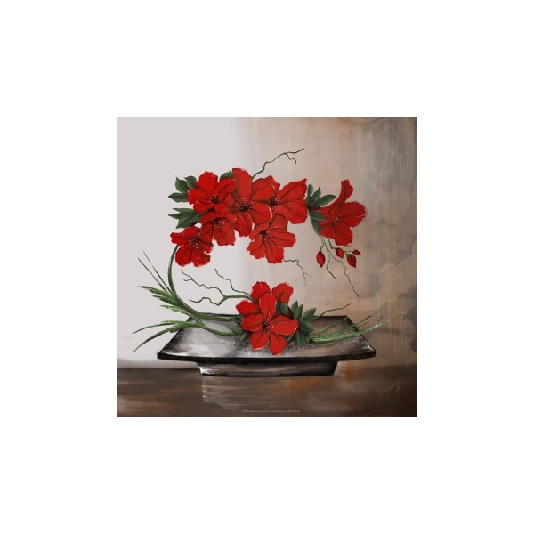 Image 3D - gk3030058 - 30x30 - composition florale rouge - Photo n°1