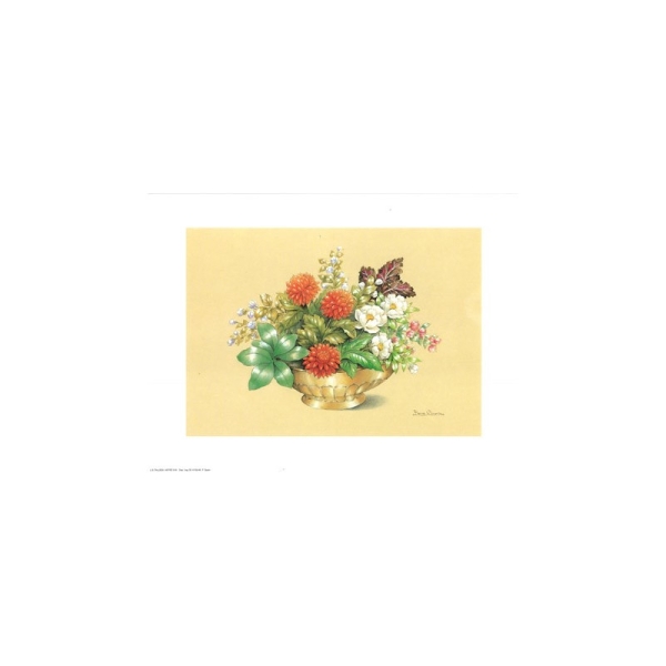 Image 3D - astro 518 - 24x30 - coupe dorée fleurs rouges - Photo n°1
