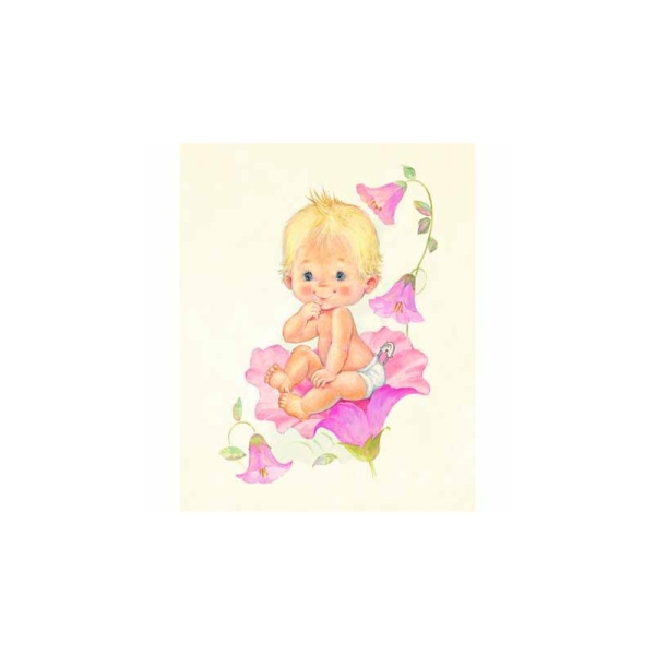 Image 3D - gk2430076 - 24x30 - bébé fille et fleurs - Photo n°1
