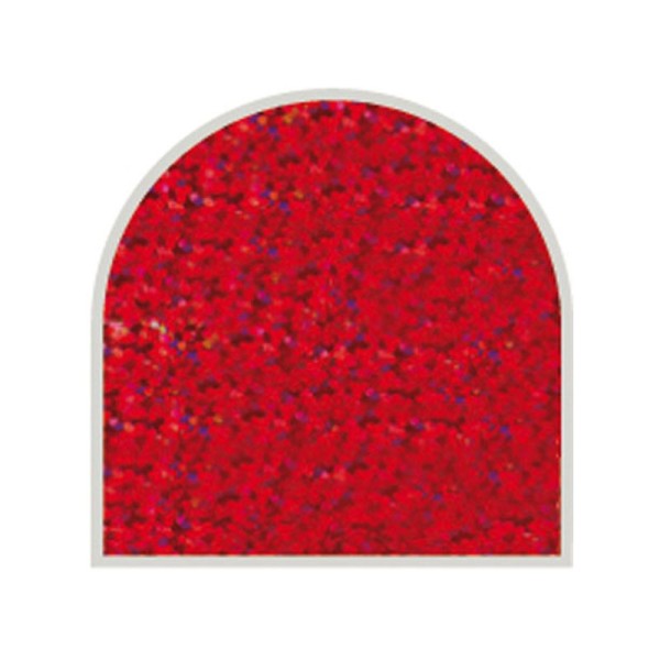 Feuille autocollante 10x23 cm rouge grosses paillettes - Photo n°1